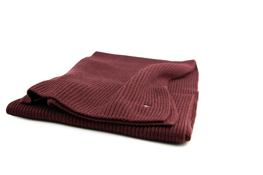 Tommy Hilfiger Cotton Scarf Red Wine Melange