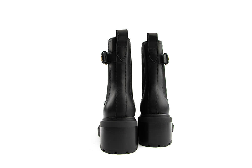 Tommy Hilfiger Block Heel Buckled Chelsea Black