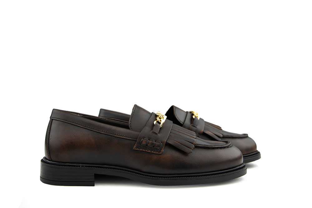 Tommy Hilfiger Chain Fringe Loafer B.Brown