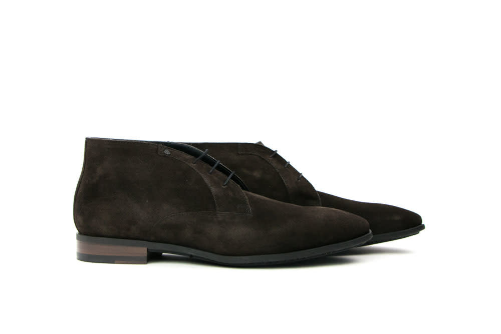 Van Bommel Hoge Veterschoenen Bruin Sella 03.01