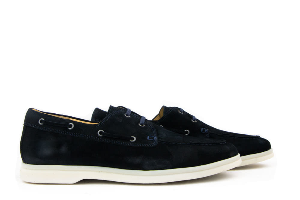 Van Bommel Bootschoen Donkerblauw Suede
