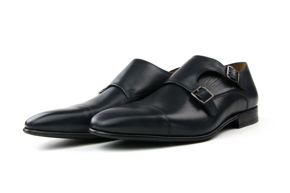 Van Bommel Dubbele Gesp Calf Black