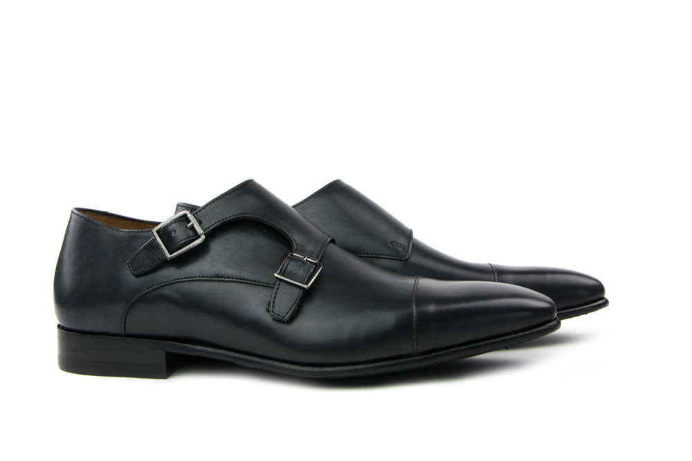 Van Bommel Dubbele Gesp Calf Black