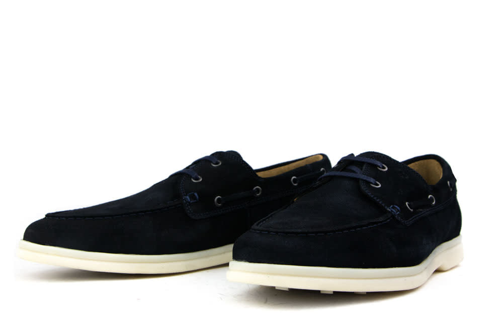 Van Bommel Bootschoen Donkerblauw Suede