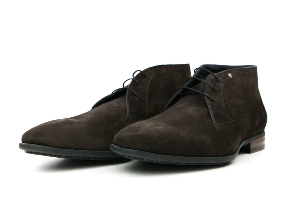 Van Bommel Hoge Veterschoenen Bruin Sella 03.01