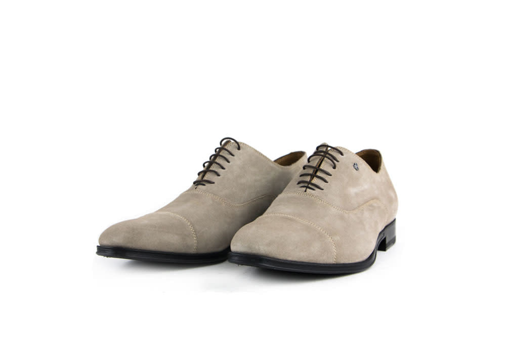 Van Bommel Veterschoen Taupe Suede