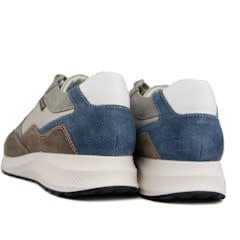 Mephisto Sneaker Driss Warm Grey Blue Combi