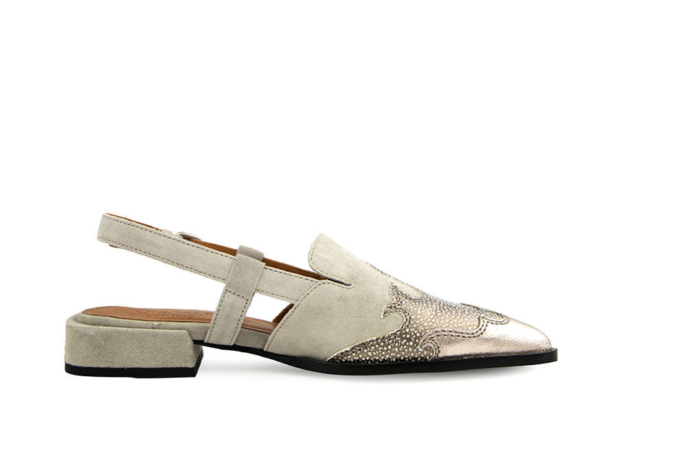 Via Vai Slingback Jazz Vaienna Soft Metallic Platino