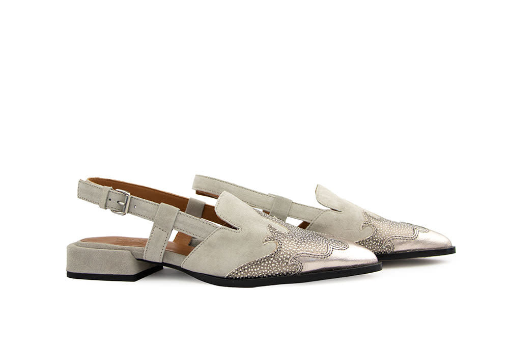 Via Vai Slingback Jazz Vaienna Soft Metallic Platino