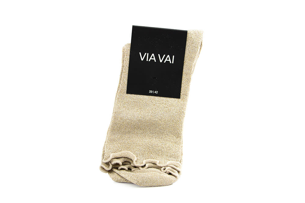 Via Via Sok Star Hazel Glitter Gold Angora