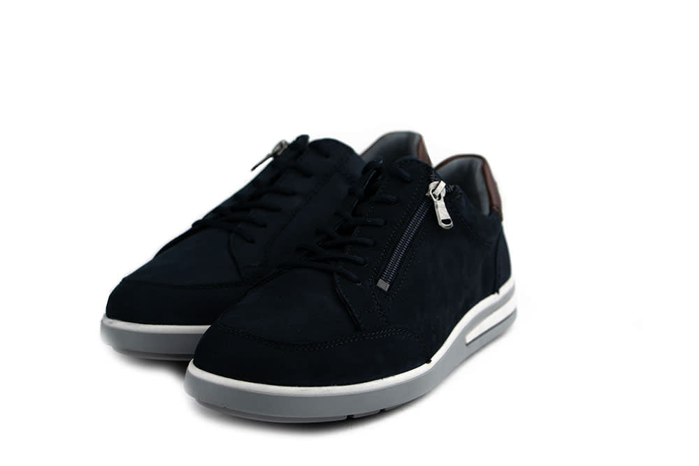 Waldlaufer Sneaker Klemens Marine Cognac