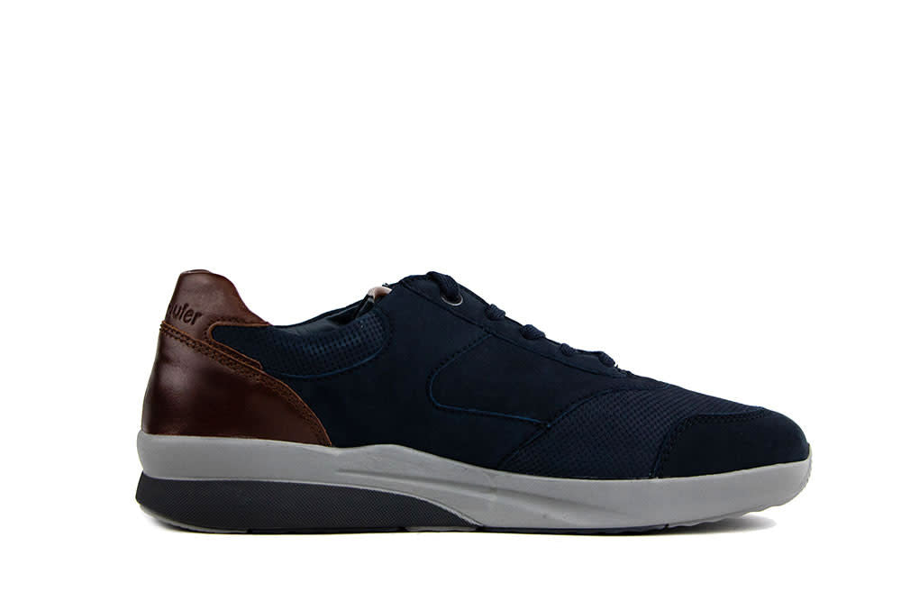 Waldlaufer Sneaker Fabian Marine Cognac