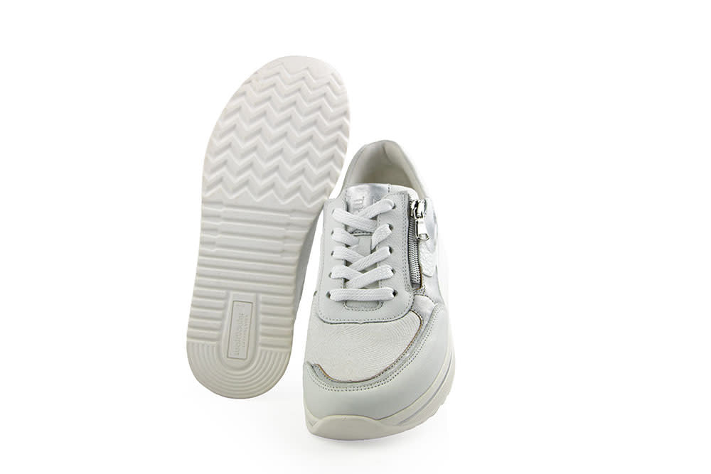 Waldlaufer Sneaker Luana Weiss Silber