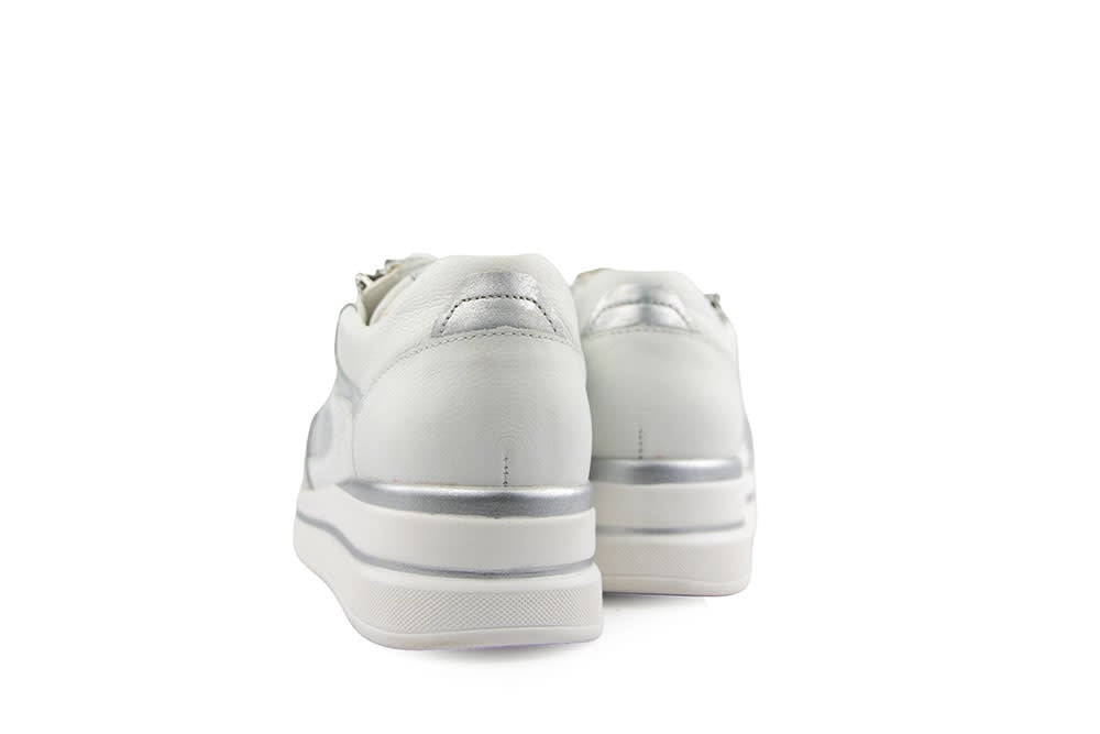 Waldlaufer Sneaker Luana Weiss Silber