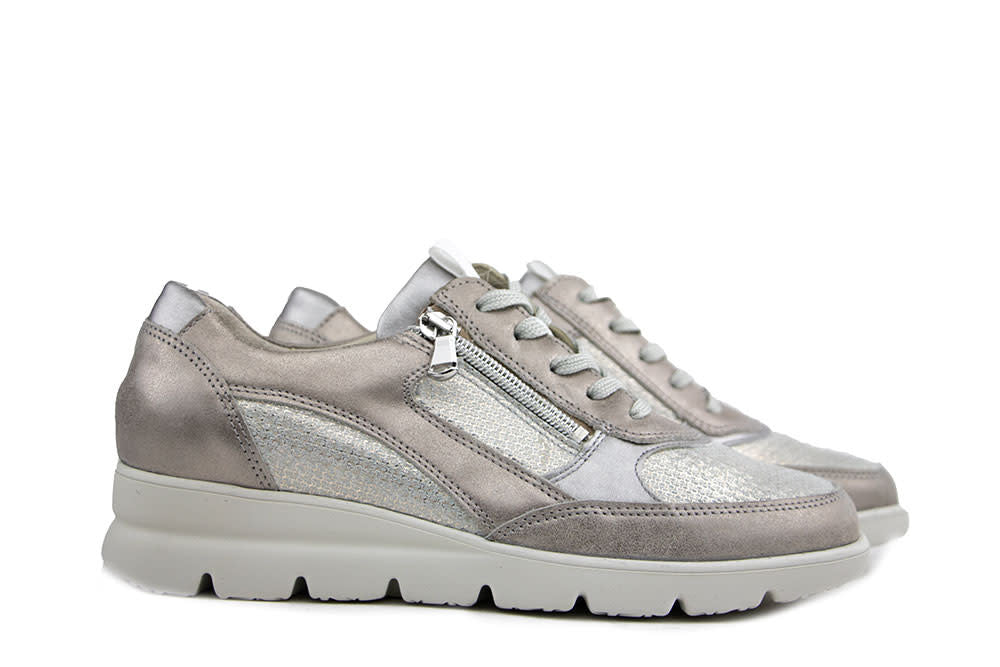 Waldlaufer Sneaker Bruni Stein Platin Taupe