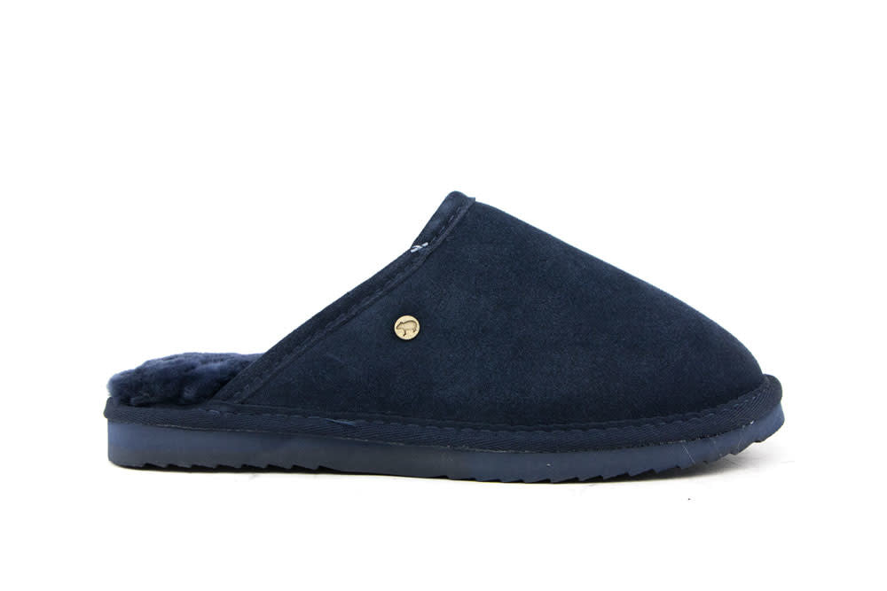 Warmbat Muilen Donkerblauw Suède