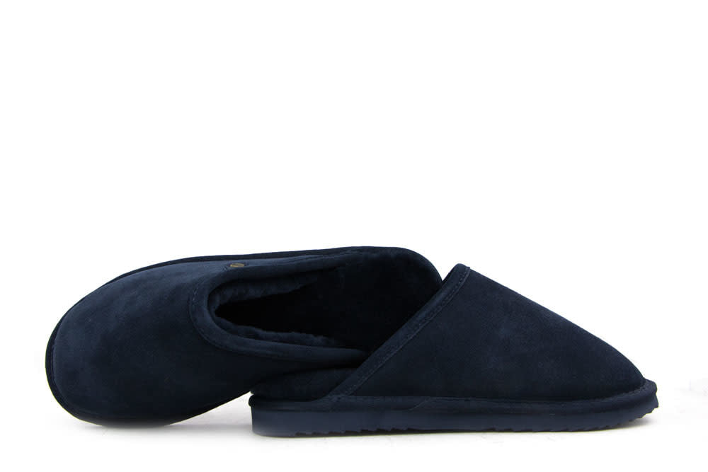 Warmbat Muilen Donkerblauw Suède