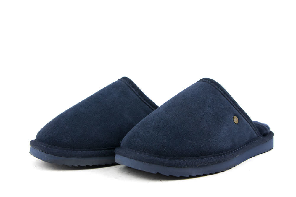 Warmbat Muilen Donkerblauw Suède