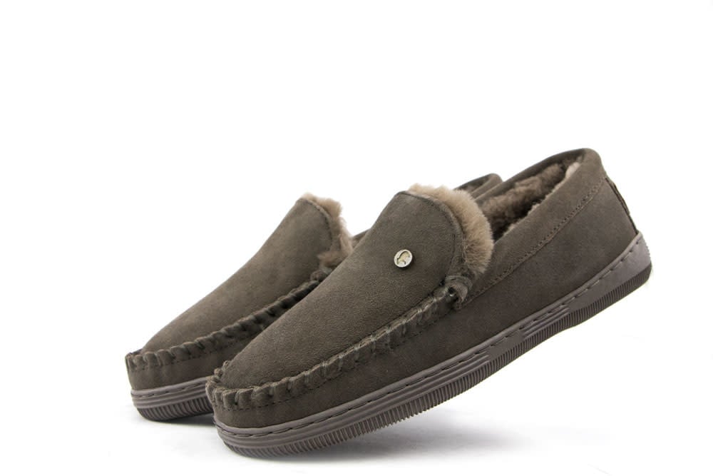 Warmbat Pantoffels Grizzly Grijs Suede