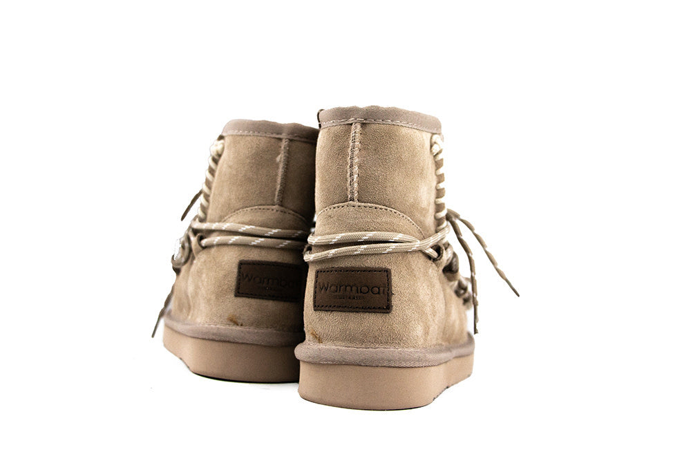 Warmbat Kalbarri Lace Boot Taupe Suède
