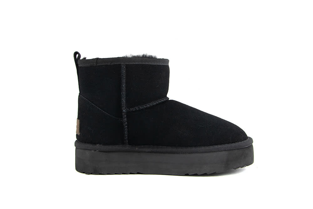 Warmbat Wallaby Plateau Black Suede