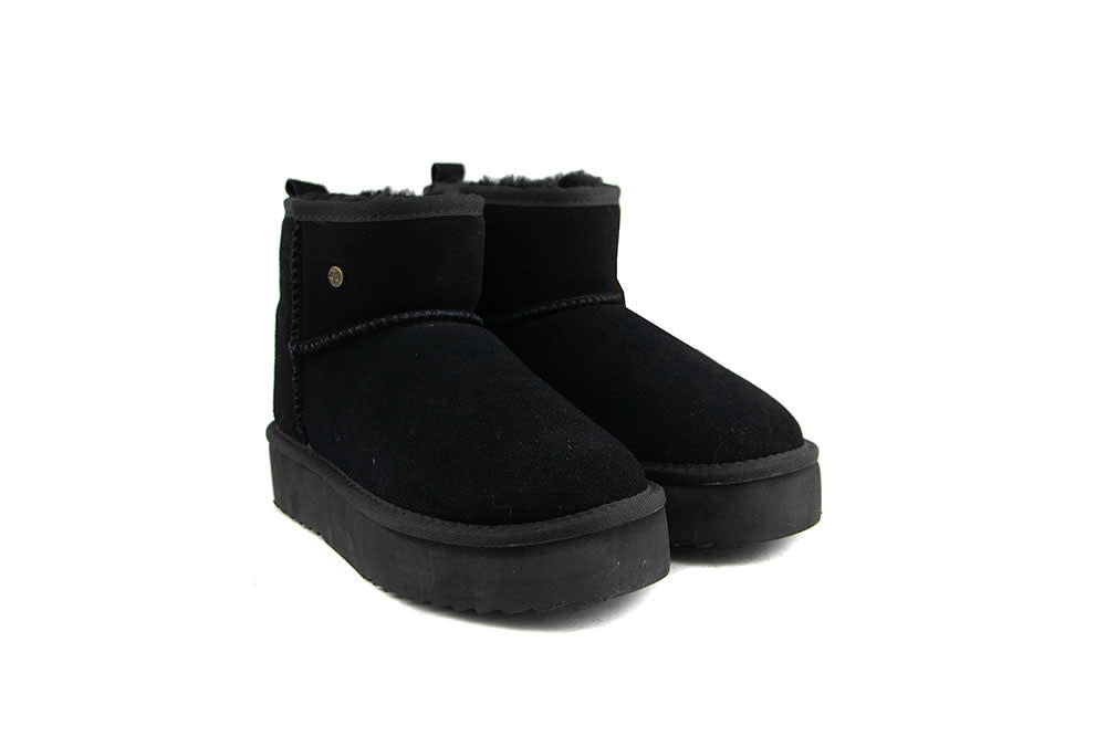 Warmbat Wallaby Plateau Black Suede