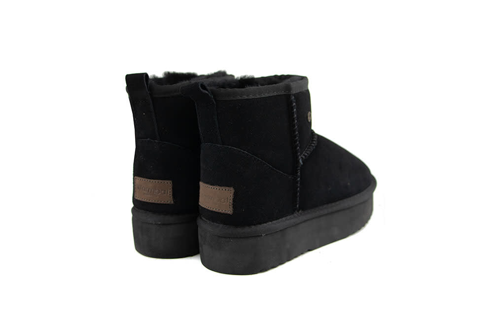 Warmbat Wallaby Plateau Black Suede