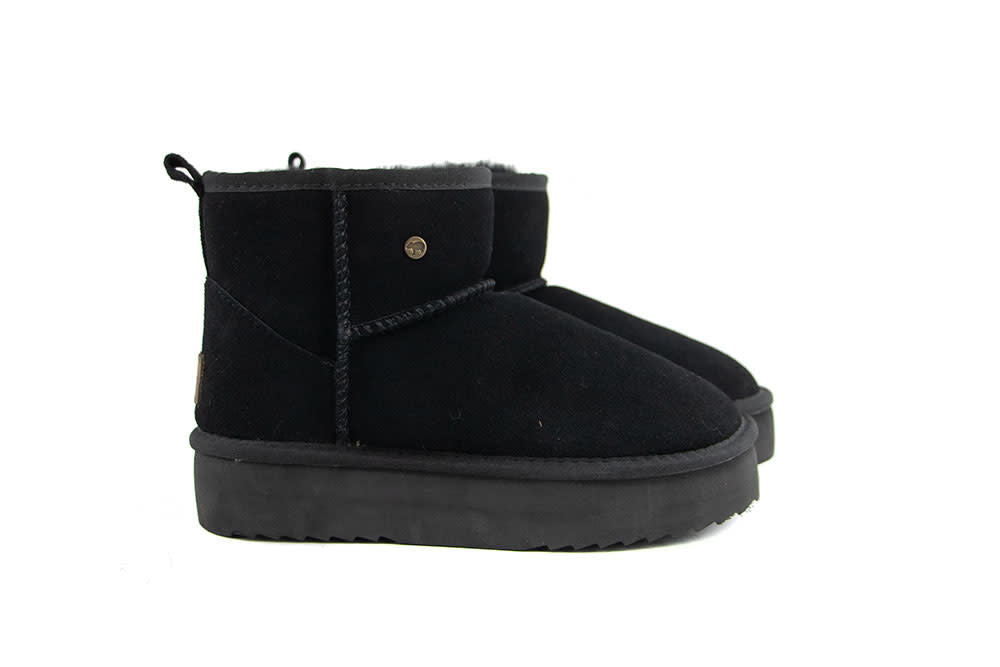 Warmbat Wallaby Plateau Black Suede