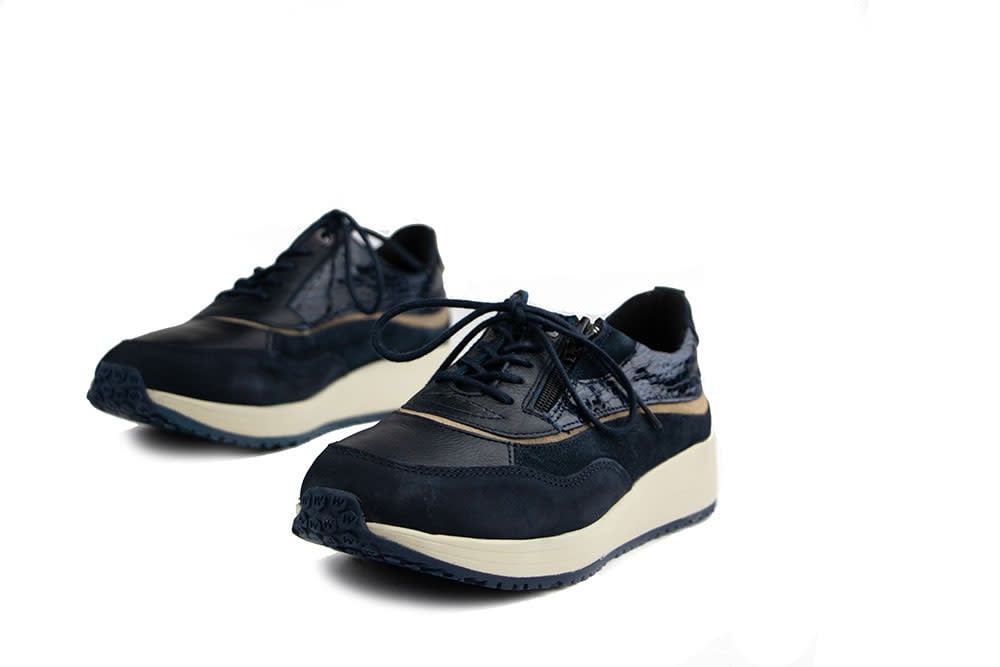 Wolky Sneaker Sprint Leather Blue Combi