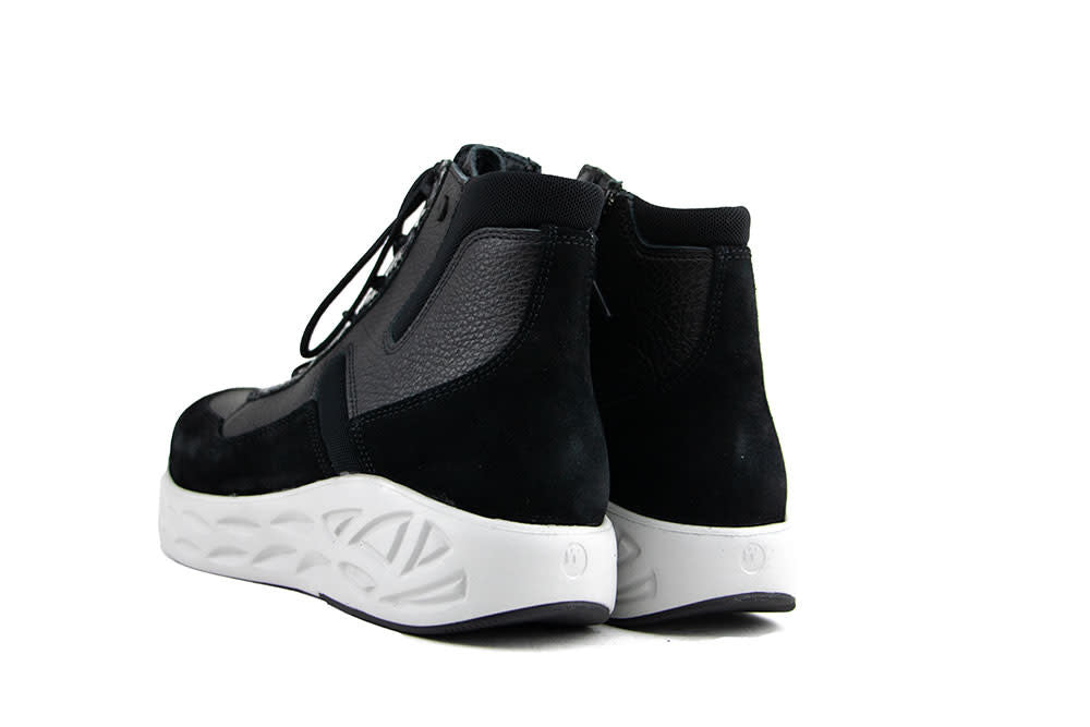 Wolky Hoge Sneaker Leap Leather Black