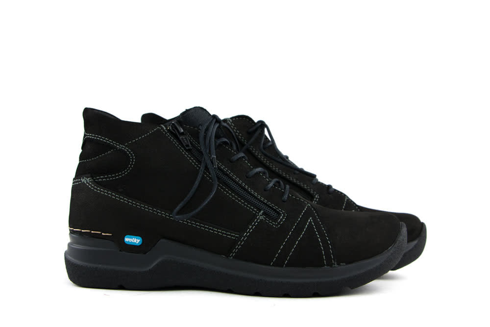 Wolky Hoge Veter Why Black Antique Nubuck