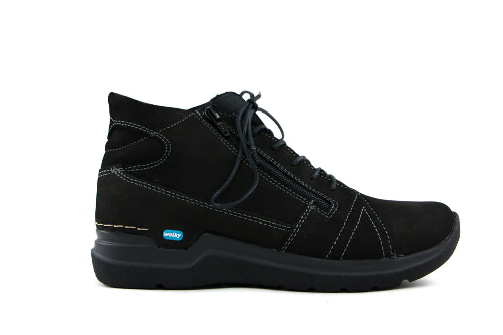 Wolky Hoge Veter Why Black Antique Nubuck